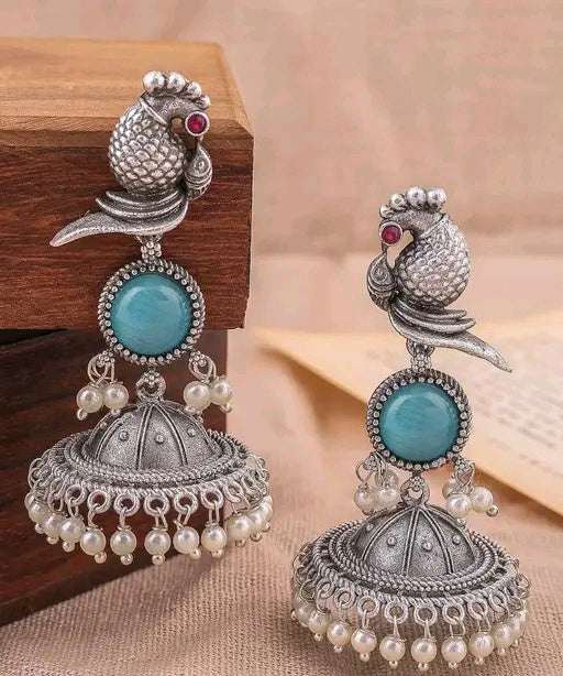 Cute Peacock Design Earrings