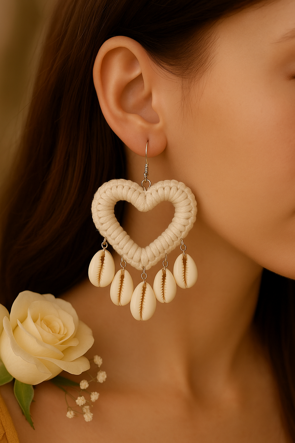 Trending Heart Macrame Earrings