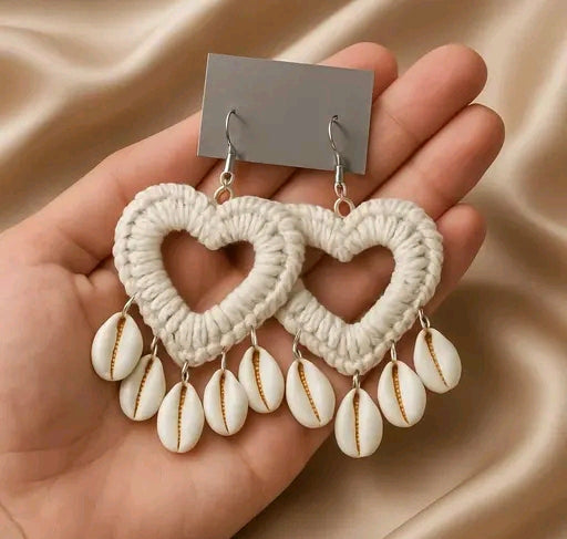Trending Heart Macrame Earrings