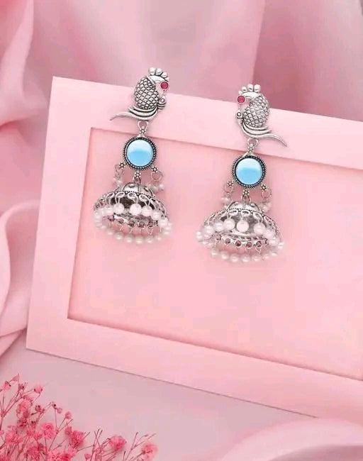 Cute Peacock Design Earrings