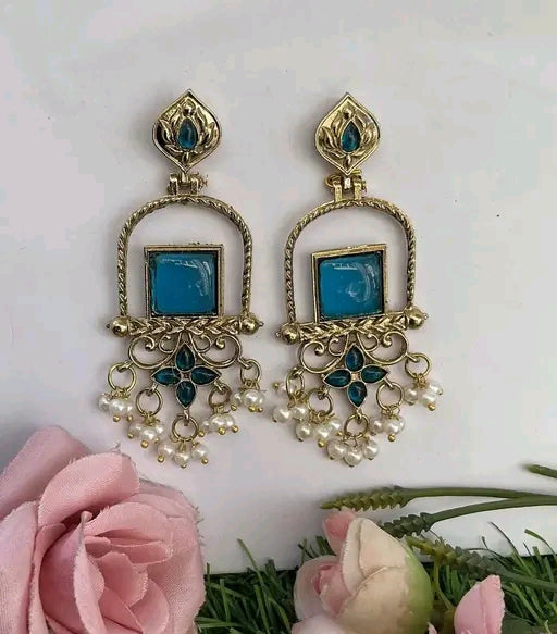 Traditional Stylish Mehandi Polish Earrings