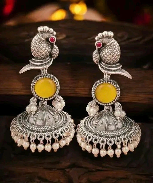 Cute Peacock Design Earrings